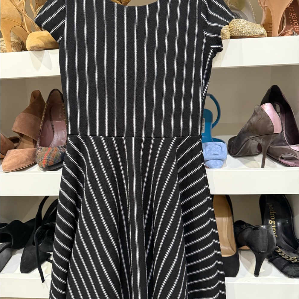 Un Deux Trois Black and White Striped Top